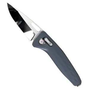 S.O.G SOG12730457 One-Zero XR 3.10" Folding Plain Satin/Polished Cryo CPM S35VN Steel Blade/ Smoke Gray Sculpted Aluminum Handle
