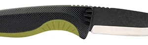 S.O.G SOG17410441 Aegis FX 3.70" Fixed Drop Point Plain Stonewashed 4116 Krupp SS Blade Black w/Moss Green Accents GRN Handle, Includes Sheath