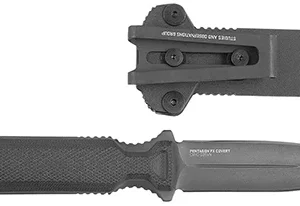 S.O.G SOG17610357 Pentagon FX Covert 3.41" Fixed Spear Point Plain Black Titanium Nitride Cryo CPM S35VN Blade/G10 Blackout Handle