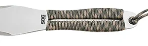 S.O.G SOGFX41NCP Fling  2.80" Fixed Spear Point Plain Satin 3Cr13MoV SS Blade Green/Tan Paracord 3Cr13MoV SS Handle Includes Sheath
