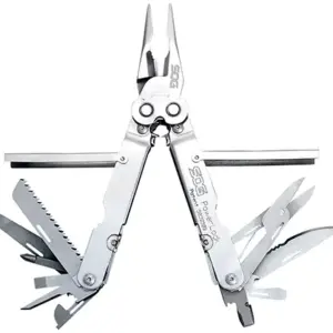 S.O.G SOG-S60N-CP PowerLock  Polished 420 Stainless Steel 7" Long Includes Sheath