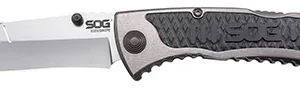 S.O.G SOG-SW1011-C Sideswipe  3.40" Folding Clip Point Plain Bead Blasted 7Cr15MoV SS Blade Gray Anodized Aluminum/G10 Handle Includes Belt Clip