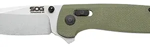 S.O.G SOGTM1022BX Terminus XR 2.95" Folding Clip Point Plain Stonewashed BD1 Steel Blade Olive Drab Textured G10 Handle Features Box Packaging Includes Pocket Clip