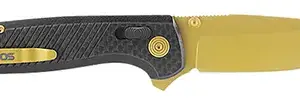 S.O.G SOGTM1033BX Terminus XR LTE 2.95" Folding Clip Point Plain Gold TiCN Cryo CPM S35VN Steel Blade Black G10/Carbon Fiber Handle Features Box Packaging Includes Pocket Clip
