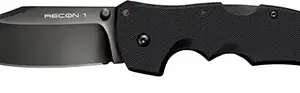 Cold Steel CS27BC Recon 1 4" Folding Clip Point Plain DLC Coated American S35VN Blade/Black G10 Handle Includes Pocket Clip
