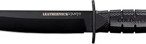 Cold Steel CS-39LSFCT Leatherneck  7" Fixed Plain Tanto Black Matte Powder Coat German D2 Steel Blade/Black Deep Checkered w/double Quillon Guard/ Griv-Ex Handle