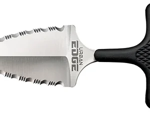 Cold Steel CS-43XLSS Urban Edge  2.50" Fixed Serrated Stone Washed Japanese AUS-8A SS Blade/Black Textured Kray-Ex Handle