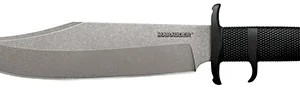 Cold Steel CS39LSWBA Marauder  9" Fixed Bowie Plain Stone Washed AUS-8A SS Blade/Black Kray-Ex Handle Includes Sheath