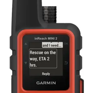 Garmin 010-02602-00 inReach Mini 2 Satcom Communication/SOS/Maps Black/Red Internal Rechargeable Lithium Battery Bluetooth/ANT+ GPS Yes