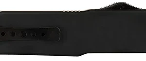 Templar Knife LABR321 Premium Lightweight Large 3.50" OTF Drop Point Plain Black Oxide Stonewashed Powdered D2 Steel Blade/5.25" Black Rubber/Aluminum Handle