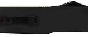 Templar Knife SABR321 Premium Lightweight Small 3" OTF Drop Point Plain Black Oxide Stonewashed Powdered D2 Steel Blade/4.50" Black Rubber/Aluminum Handle