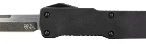Templar Knife CABR221 Premium Lightweight Micro 1.85" OTF Tanto Plain Black Oxide Stonewashed Powdered D2 Steel Blade/3.50" Black Rubber/Aluminum Handle Features California Legal