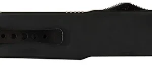 Templar Knife LZBR121 Premium Weighted Large 3.55" OTF Dagger Plain Black Oxide Stonewashed Powdered D2 Steel Blade/5.25" Black Rubber/Aluminum Zinc Alloy Handle