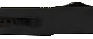 Templar Knife MZBR121 Premium Weighted Slim 3.16" OTF Dagger Plain Black Oxide Stonewashed Powdered D2 Steel Blade/4.93" Black Rubber/Aluminum Zinc Alloy Handle