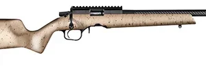 Christensen Arms 8011201500 Ranger  Full Size 17 HMR 9+1, 18" Black Carbon Fiber Barrel, Black Anodized Aluminum Receiver, Tan w/Black Webbing Fixed w/Aluminum Pillars Stock