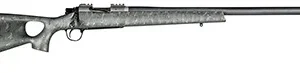 Christensen Arms 8010800107 Summit TI  Full Size 6.5 PRC 3+1, 24" Natural Titanium Steel Threaded Barrel, Natural Titanium Aluminum Receiver, Green w/Black/Tan Webbing Fixed Thumbhole Stock