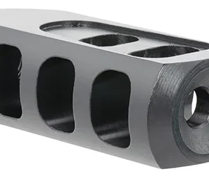 TacFire  Tanker Muzzle Brake  Black Oxide Steel with 1/2"-28 tpi Threads 2.76" OAL 1.37" Diameter for 5.56x45mm NATO