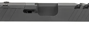 TacFire  Replacement Slide  9mm Luger Graphite Black Cerakote Stainless Steel with Optics Cut & Slide Ports for Glock 19 Gen3