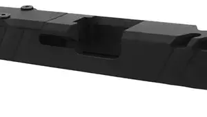 TacFire  Replacement Slide  9mm Luger Graphite Black Cerakote Stainless Steel with Optics Cut & Slide Ports for Glock 26 Gen3