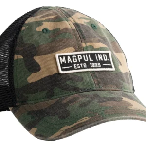 Magpul MAG1260-964 Established Garment Trucker Hat Woodland Camo Adjustable Snapback OSFA Embroidered Patch