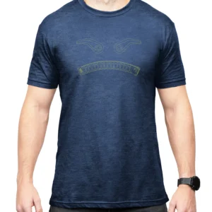 Magpul MAG1268411S Magmouth  Navy Heather Cotton/Polyester Short Sleeve Small