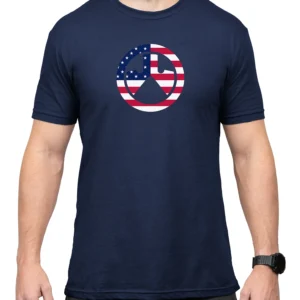 Magpul MAG1281410S Independence Icon  Navy Cotton/Polyester Short Sleeve Small