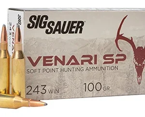 Sig Sauer V243SP10020 Venari 243 Win 100 gr Soft Point 20 Per Box/ 10 Case