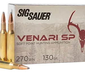 Sig Sauer V270SP13020 Venari  270 Win 130 gr Soft Point 20 Per Box/ 10 Case