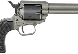 Heritage Mfg RR22C4 Rough Rider  22 LR 6 Shot 4.75" Tungsten Gray Cerakote Steel Barrel & Frame, Black Satin Cylinder & Textured Polymer Grips