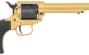 Heritage Mfg RR22S6 Rough Rider  22 LR 6 6.50", Gold Cerakote Barrel, Black Satin Cylinder, Gold Cerakote Steel Frame, Black Polymer Grips Features Black Accents