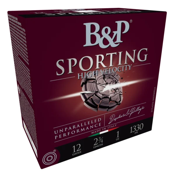 B&P Ammunition 12B1SCH8 Sporting Clay High Velocity 12Gauge 2.75" 1oz 8Shot 25 Per Box/10 Case