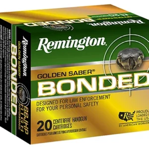 Remington Ammunition R21368 Golden Saber Bonded  10mm Auto 180 gr Bonded Brass Jacketed Hollow Point 20 Per Box/ 25 Case