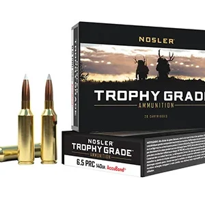 Nosler 61014 Trophy Grade 6.5 PRC 140 gr Nosler AccuBond 20 Per Box/ 10 Case