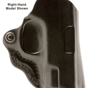 DeSantis Gunhide 019BB7WZ0 Mini Scabbard  OWB Black Leather Belt Slide Fits Springfield Prodigy w/wo Red Dot Fits 4.25" Barrel Left Hand