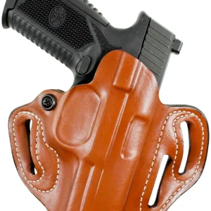DeSantis Gunhide 002TB8WZ0 Speed Scabbard  OWB Tan Leather Belt Slide Fits Springfield Prodigy w/wo Red Dot Fits 5" Barrel Left Hand