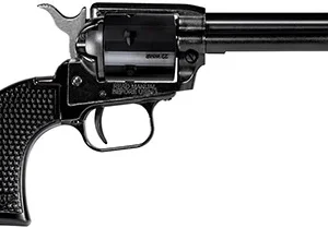 Heritage Mfg RR22MB4PG Rough Rider  22 LR/22 WMR 6 Shot, 4.75" Black Steel Barrel, Black Cerakote Zinc Alloy Frame, Black Cerakote Cylinder, Black Polymer Grip, Hammer/Thumb Safety, Exposed Hammer