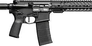 Patriot Ordnance Factory 01801 Minuteman Direct Impingement 5.56x45mm NATO 30+1 10.50", Black, Buffer Tube Stock, Textured Polymer Grip, 3 Prong Flash Hider