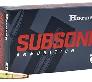 Hornady 80787 Subsonic Rifle 7.62x39mm 255gr Sub X 20 Per Box/10 Case