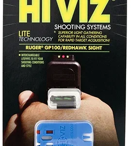 HiViz RHLW01 Ruger Redhawk & Super Redhawk LiteWave Front Sight  Black | Green Interchangeable Fiber Optic
