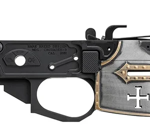 Spikes Tactical STLB960PCH Rare Breed Crusader  9mm Luger, Black Anodized Aluminum  with Painted Front for AR-Platform