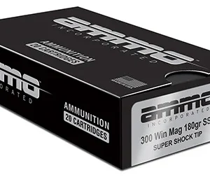 Ammo Inc 300WM180SSTA20 Signature  300 Win Mag 180 gr Super Shock Tip 20 Per Box/ 10 Case