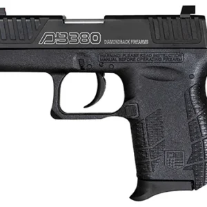 Diamondback DB0100E002 DB380 Gen4 Micro-Compact Frame 380 ACP 6+1, 2.80" Stainless Steel Barrel, Black Nitride Serrated Stainless Steel Slide, Black Polymer Frame w/Beavertail & Grip