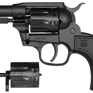 Diamondback DB0600A001 Sidekick Dual Cylinder 22 LR/22 Mag 9 Shot 3" Black Cerakote Steel Barrel & Cylinder, Zinc Alloy Frame, Black Birdshead Polymer Grip, Hammer Safety, Exposed Hammer
