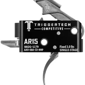 TriggerTech AR0SBS33NNP Competitive  Stainless Pro Curved Single-Stage 3 lbs Fixed for AR-15