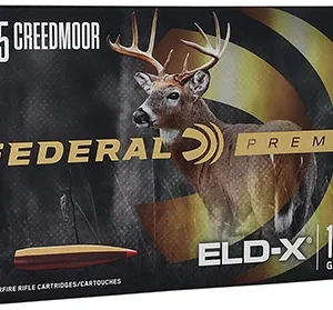 Federal P65CRDELDX1 Premium ELD-X 6.5 Creedmoor 143 gr Extremely Low Drag eXpanding 20 Per Box/ 10 Case