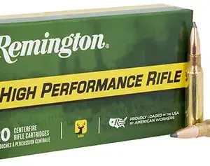Remington Ammunition R21473 High Performance Rifle 308Win 180gr Pointed Soft Point Boat Tail 20 Per Box/10 Case