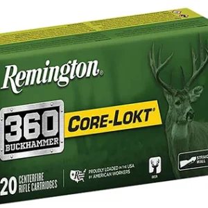 Remington Ammunition R27743 Core-Lokt  360 Buckhammer 200 gr Soft Point Core Lokt 20 Per Box/ 10 Case