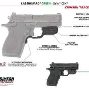 Crimson Trace 013000173 LG-Laserguard CSX Green  Black Smith & Wesson