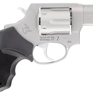 Taurus 285629MA 856 *MA Compliant Small Frame 38 Special +P 6rd 2" Stainless Steel Barrel, Stainless Steel Cylinder & Frame, Black Rubber Grip