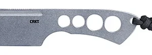 CRKT 2130 Razel Chisel 2" Fixed Plain Stonewashed 8Cr13MoV SS Blade/Silver Skeletonized Stainless Steel Handle Includes Cord Fob/Sheath